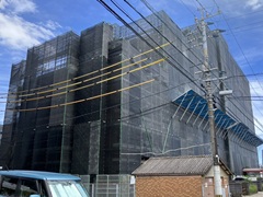 宮崎県宮崎市　くさび緊結式足場工事①